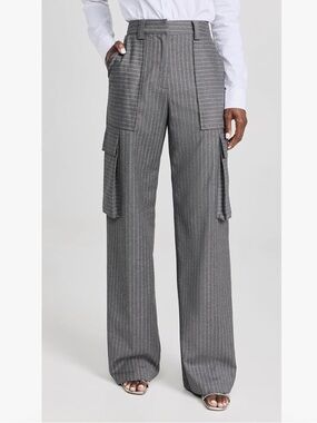 Ramy Brook grey pinstripe cargo pants